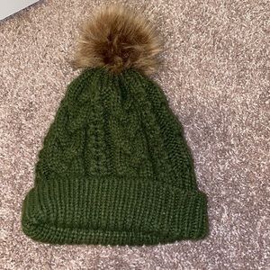 Military green beanie